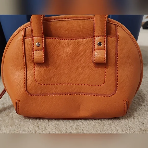 Nine West Shoulder Crossbody Bag Purse Hand Bag, Orange, Faux Leather - Picture 2 of 11